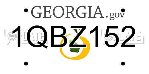 1QBZ152 Georgia License Plate