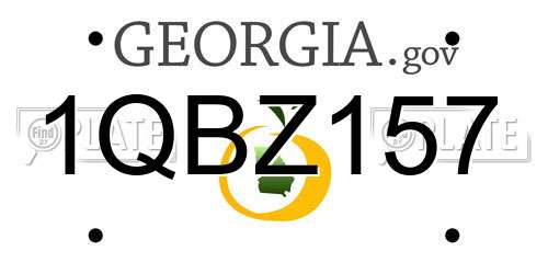 1QBZ157 Georgia License Plate