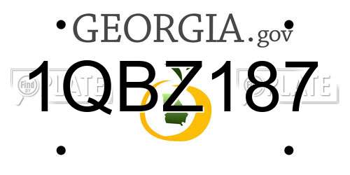 1QBZ187 Georgia License Plate