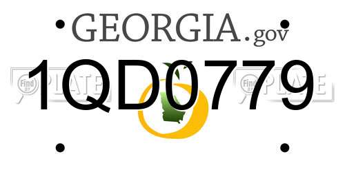 1QD0779 Georgia License Plate