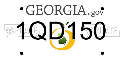 1QD150 Georgia License Plate