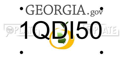 1QDI50 Georgia License Plate