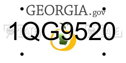 1QG9520 Georgia License Plate