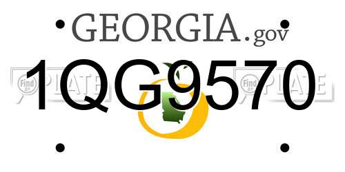 1QG9570 Georgia License Plate