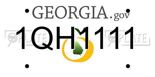 1QH1111 Georgia License Plate