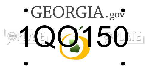 1QO150 Georgia License Plate