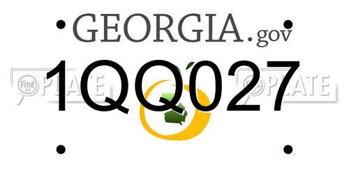 1QQ027 Georgia License Plate