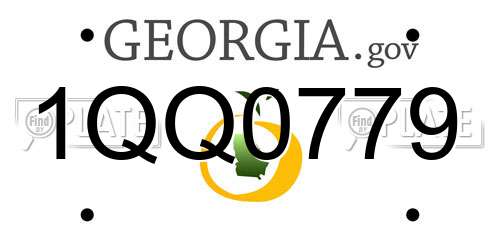 1QQ0779 Georgia License Plate