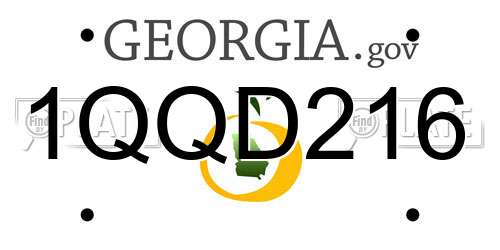 1QQD216 Georgia License Plate