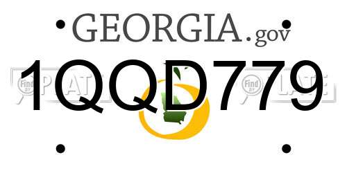 1QQD779 Georgia License Plate