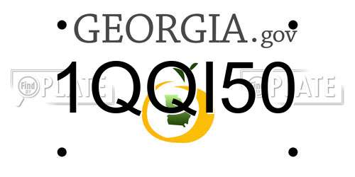 1QQI50 Georgia License Plate