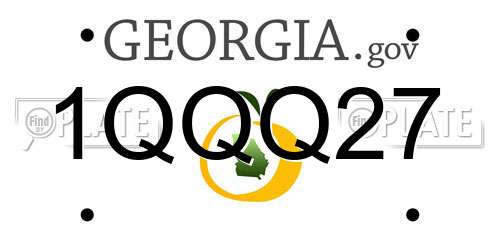 1QQQ27 Georgia License Plate
