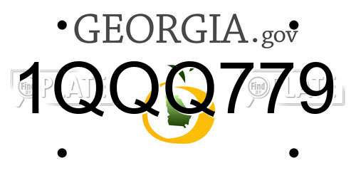 1QQQ779 Georgia License Plate
