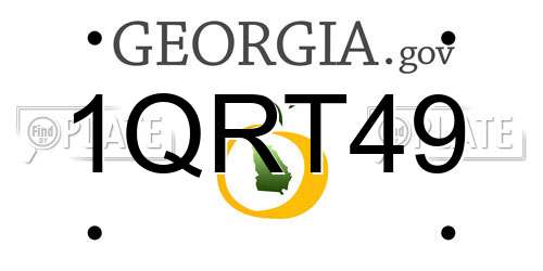 1QRT49 Georgia License Plate