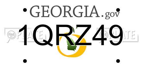 1QRZ49 Georgia License Plate