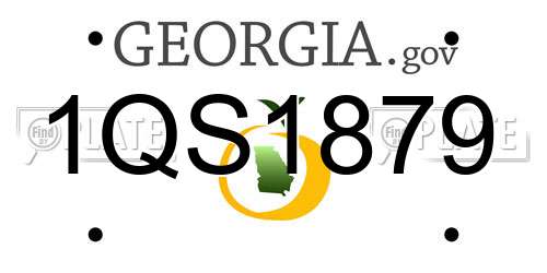 1QS1879 Georgia License Plate