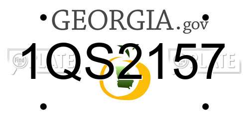 1QS2157 Georgia License Plate