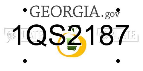 1QS2187 Georgia License Plate