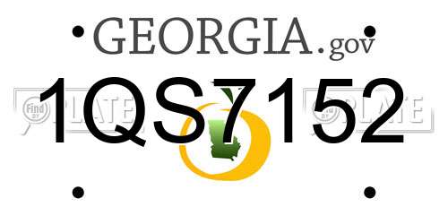 1QS7152 Georgia License Plate