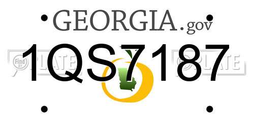 1QS7187 Georgia License Plate