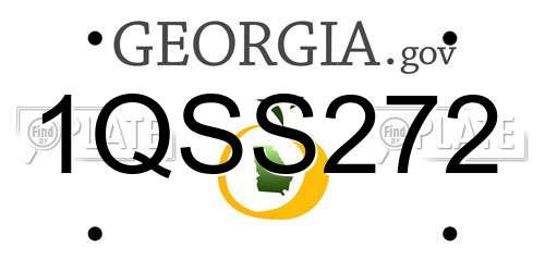 1QSS272 Georgia License Plate