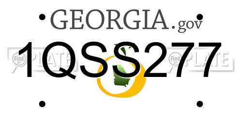 1QSS277 Georgia License Plate