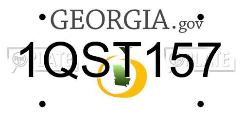 1QST157 Georgia License Plate