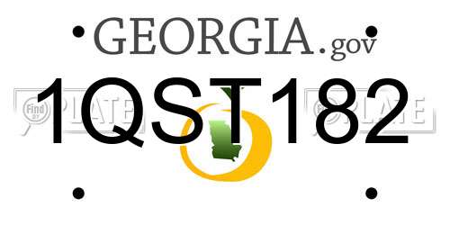 1QST182 Georgia License Plate