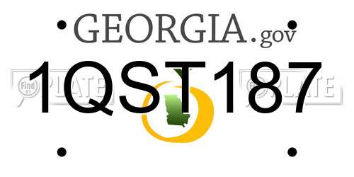 1QST187 Georgia License Plate