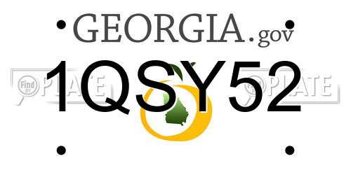 1QSY52 Georgia License Plate