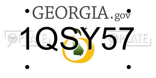 1QSY57 Georgia License Plate