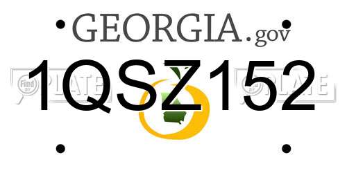 1QSZ152 Georgia License Plate