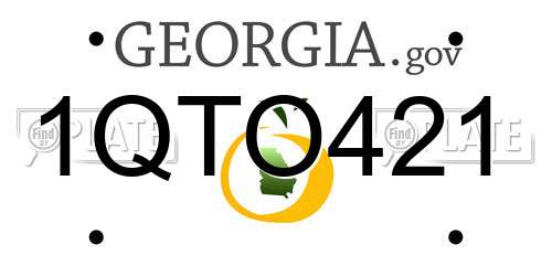 1QTO421 Georgia License Plate