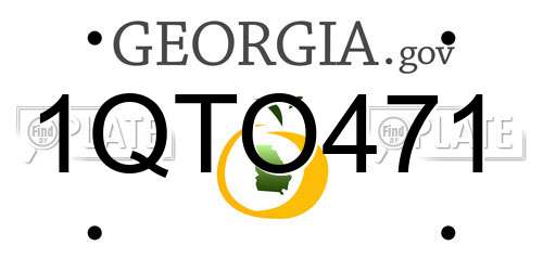 1QTO471 Georgia License Plate