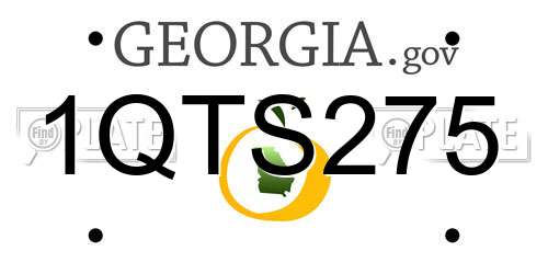 1QTS275 Georgia License Plate