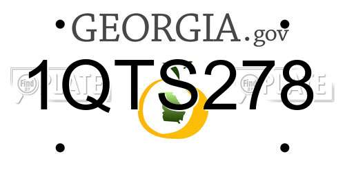 1QTS278 Georgia License Plate