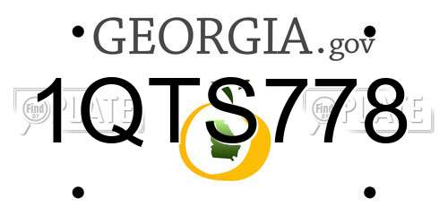 1QTS778 Georgia License Plate