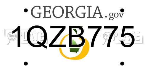 1QZB775 Georgia License Plate