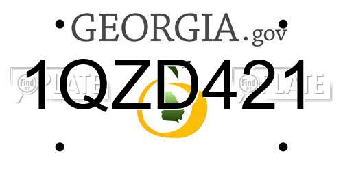 1QZD421 Georgia License Plate