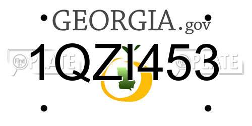 1QZI453 Georgia License Plate