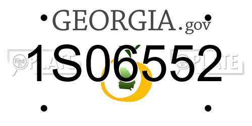 1S06552 Georgia License Plate
