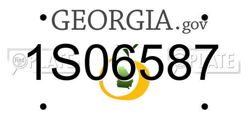 1S06587 Georgia License Plate