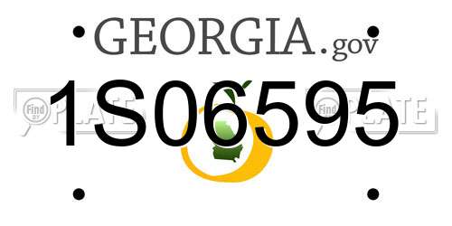 1S06595 Georgia License Plate