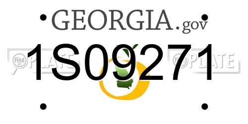 1S09271 Georgia License Plate