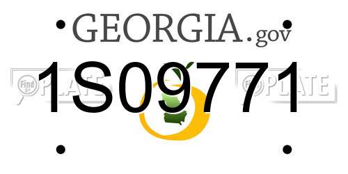 1S09771 Georgia License Plate