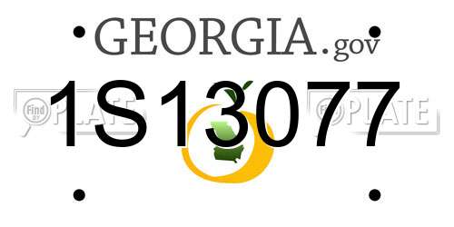 1S13077 Georgia License Plate