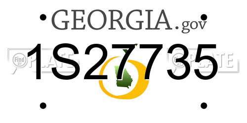 1S27735 Georgia License Plate