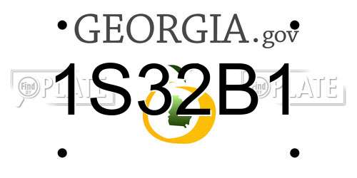 1S32B1 Georgia License Plate