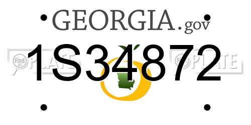 1S34872 Georgia License Plate