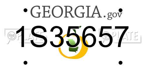 1S35657 Georgia License Plate